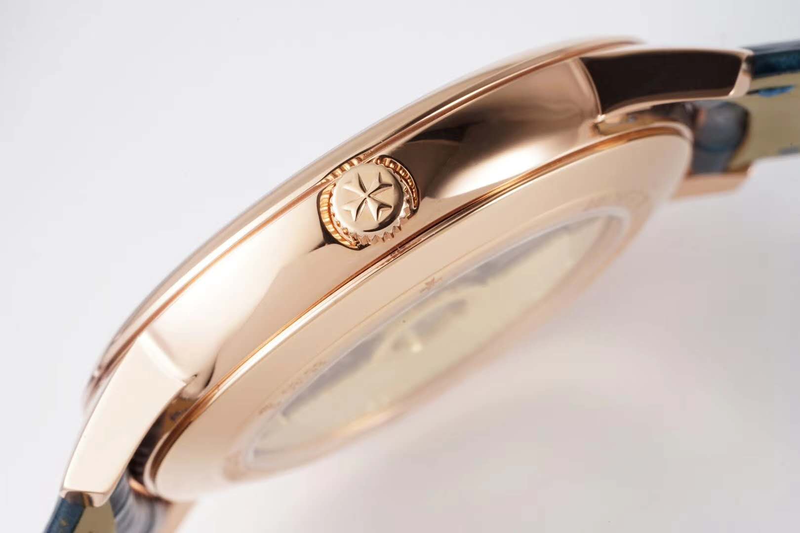 Patrimony Black Dial in Pink Gold Ref: 85180