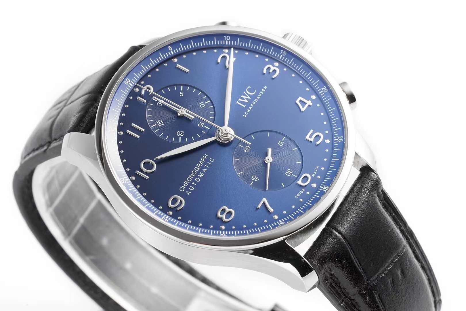 Portugieser Chronograph IW371606 Blue Dial in Steel