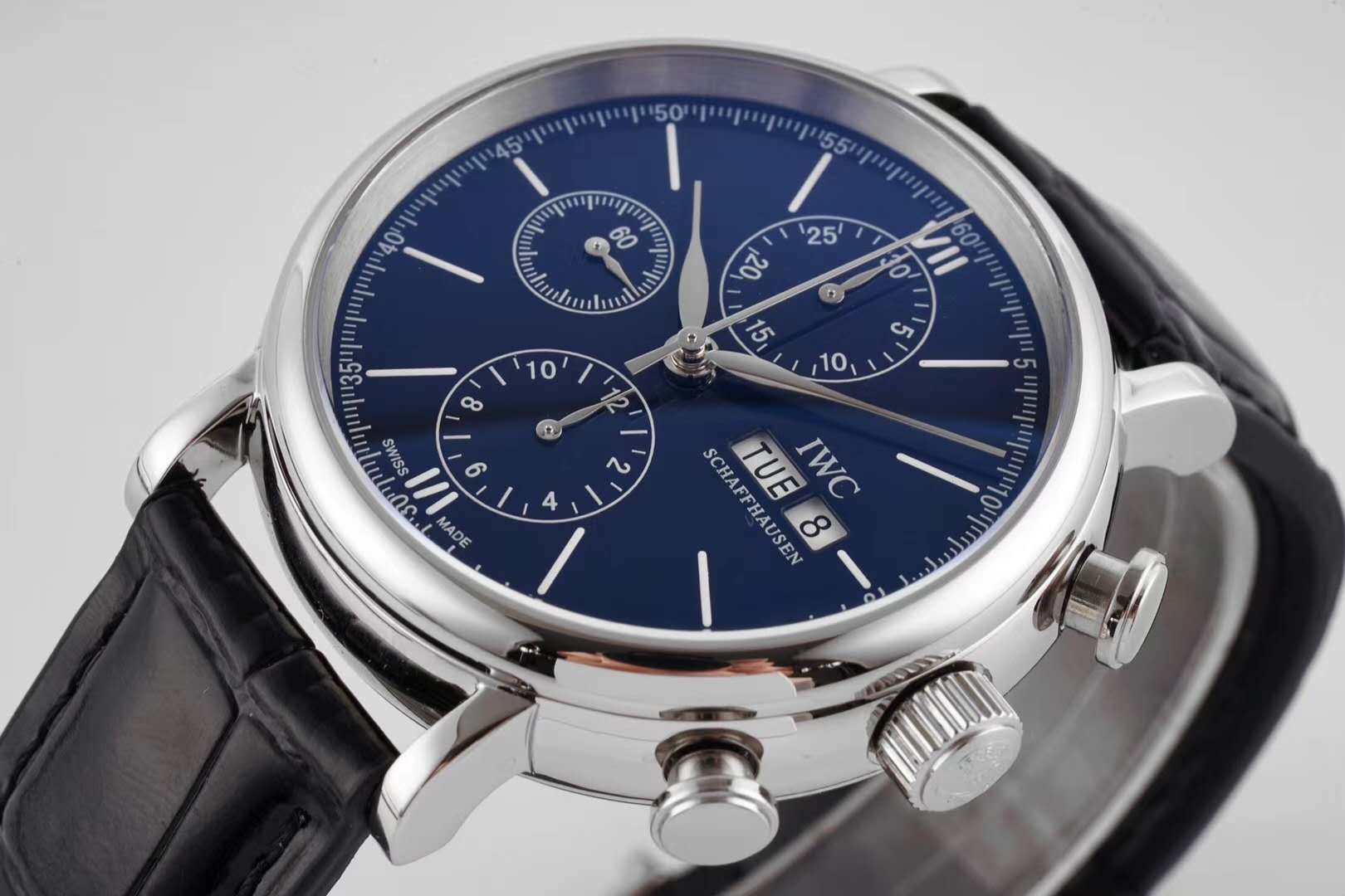 Portofino Chronograph IW390303 Edition “150 Years” Blue Dial in Steel