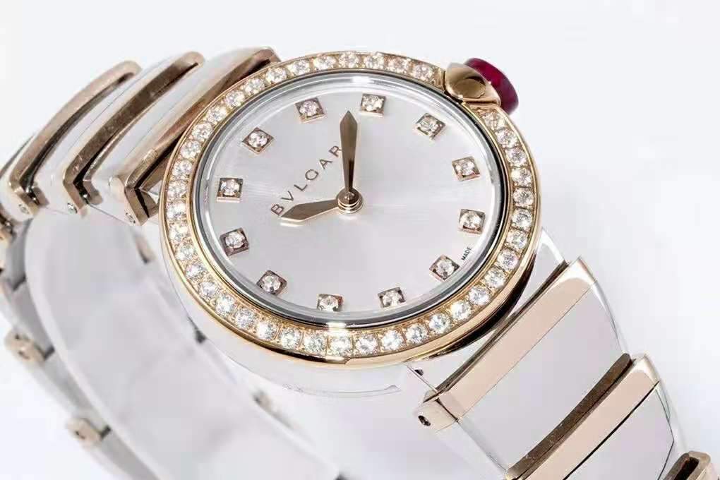 Lvcea Silver Dial in Rose Gold/Steel with D1am0nd Bezel