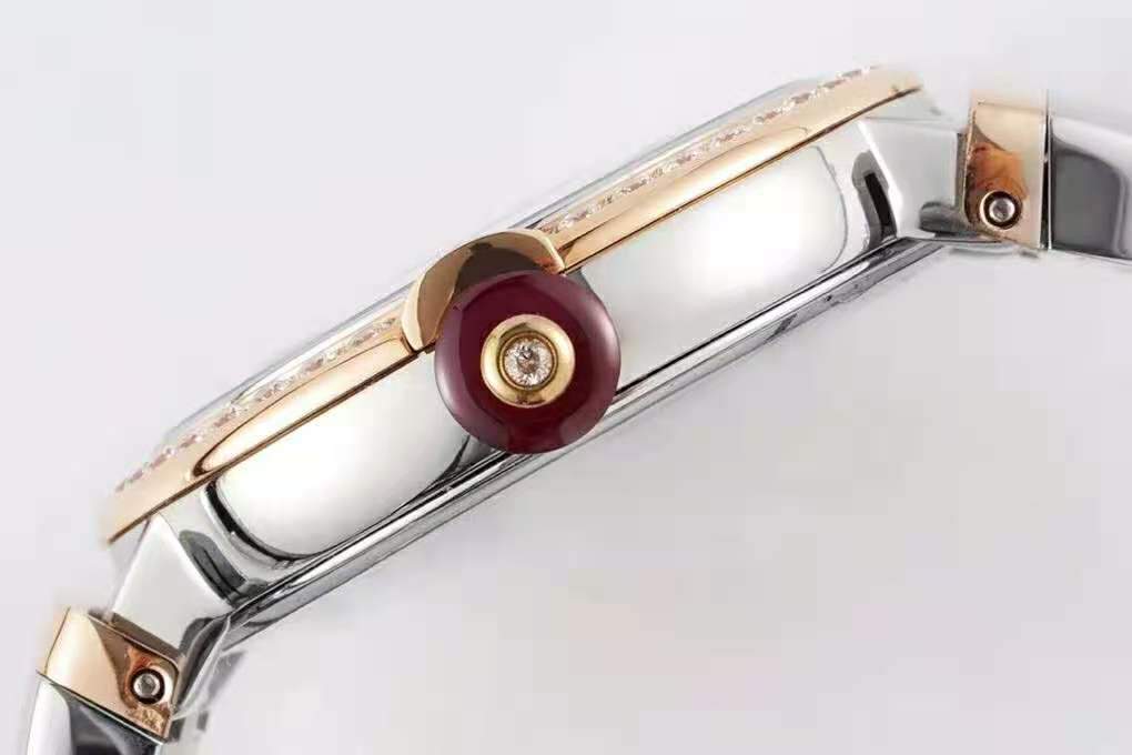 Lvcea MOP Dial in Rose Gold/Steel with D1am0nd Bezel