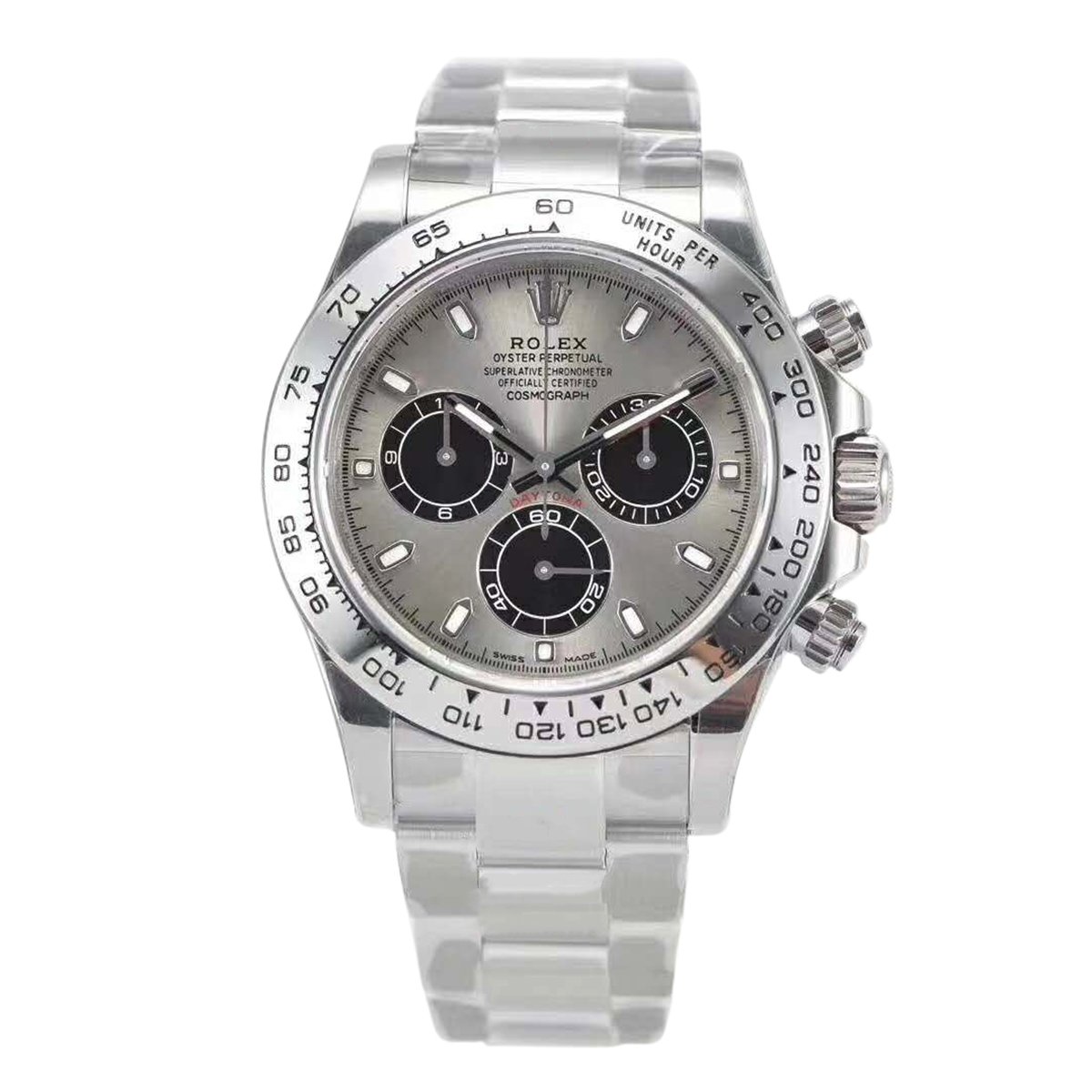 Daytona 116509 Steel and Black Dial in White Gold