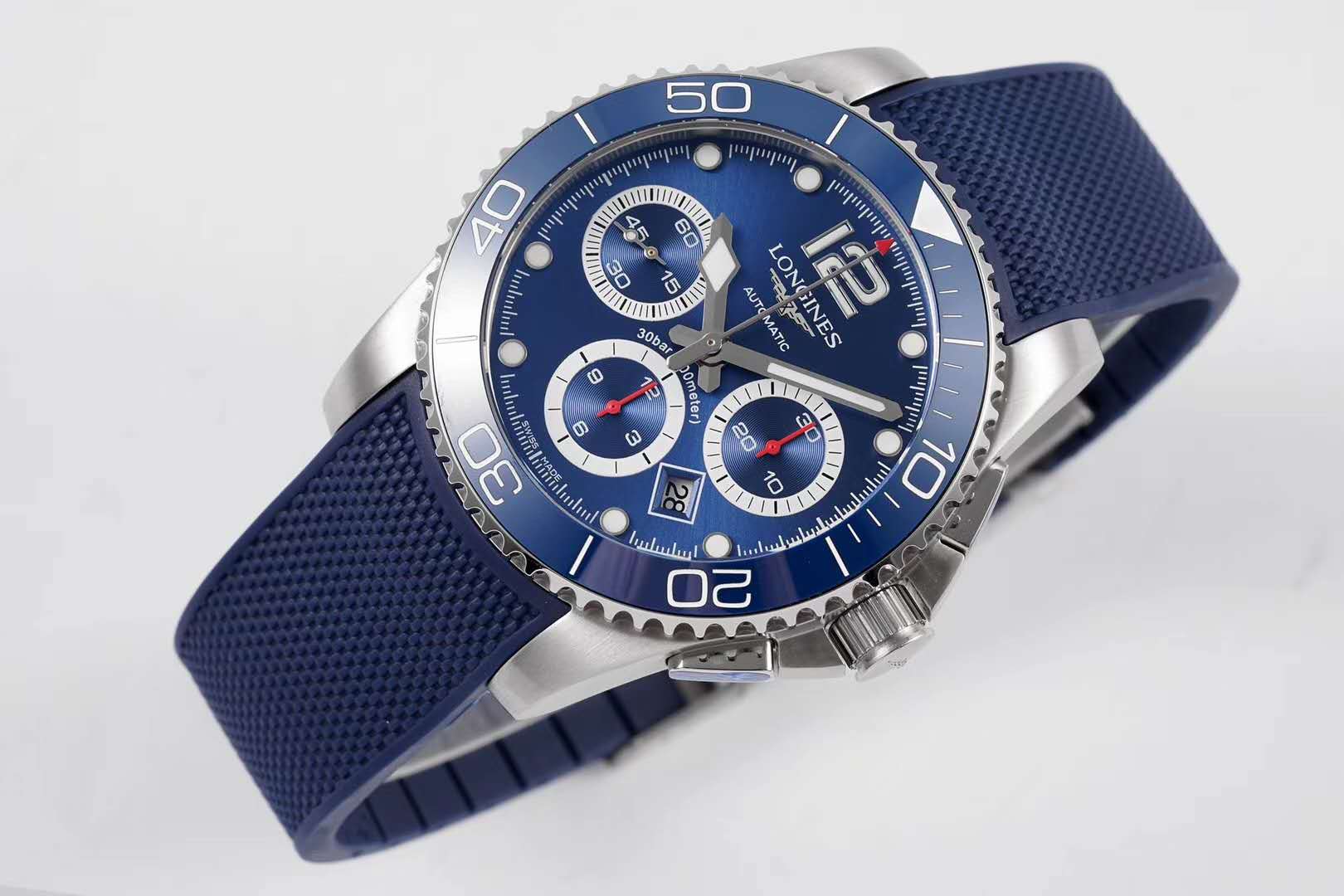 Hydroconquest Blue Dial on Rubber Strap