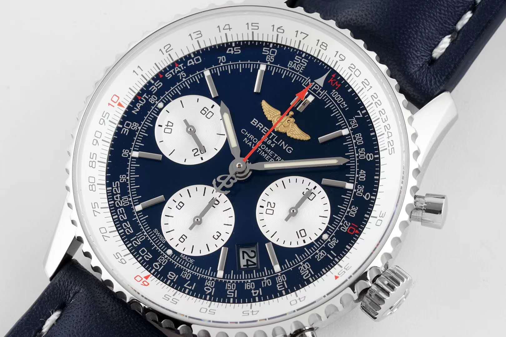Navitimer 01 Chronograph Blue Dial in Steel