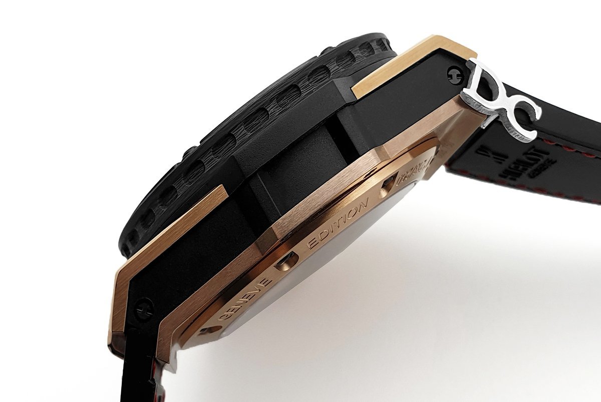 King Power F1 Black Dial Chronograph in Rose Gold