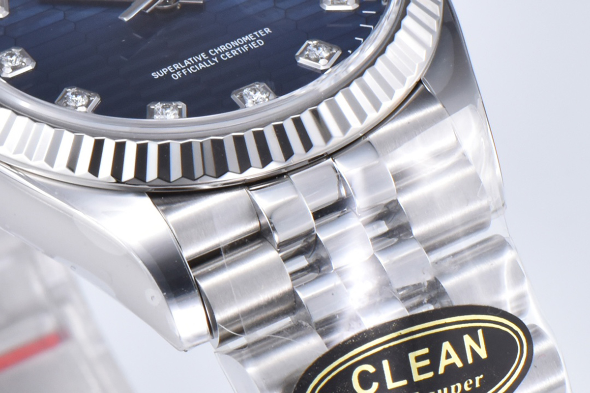 Datejust 36 126234 Blue Motif Dial with D1am0nd Marker in Steel in Jubilee Bracelet